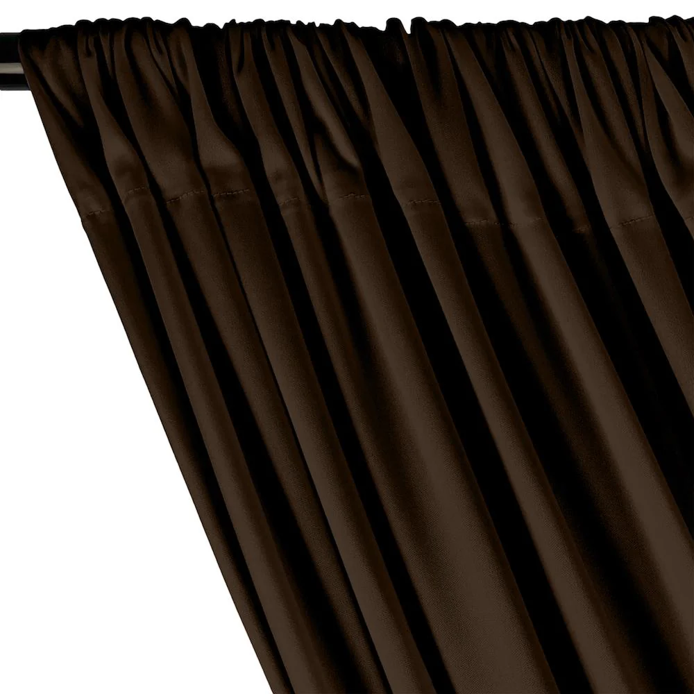 Interlock Knit Rod Pocket Curtains - Brown - Image 2