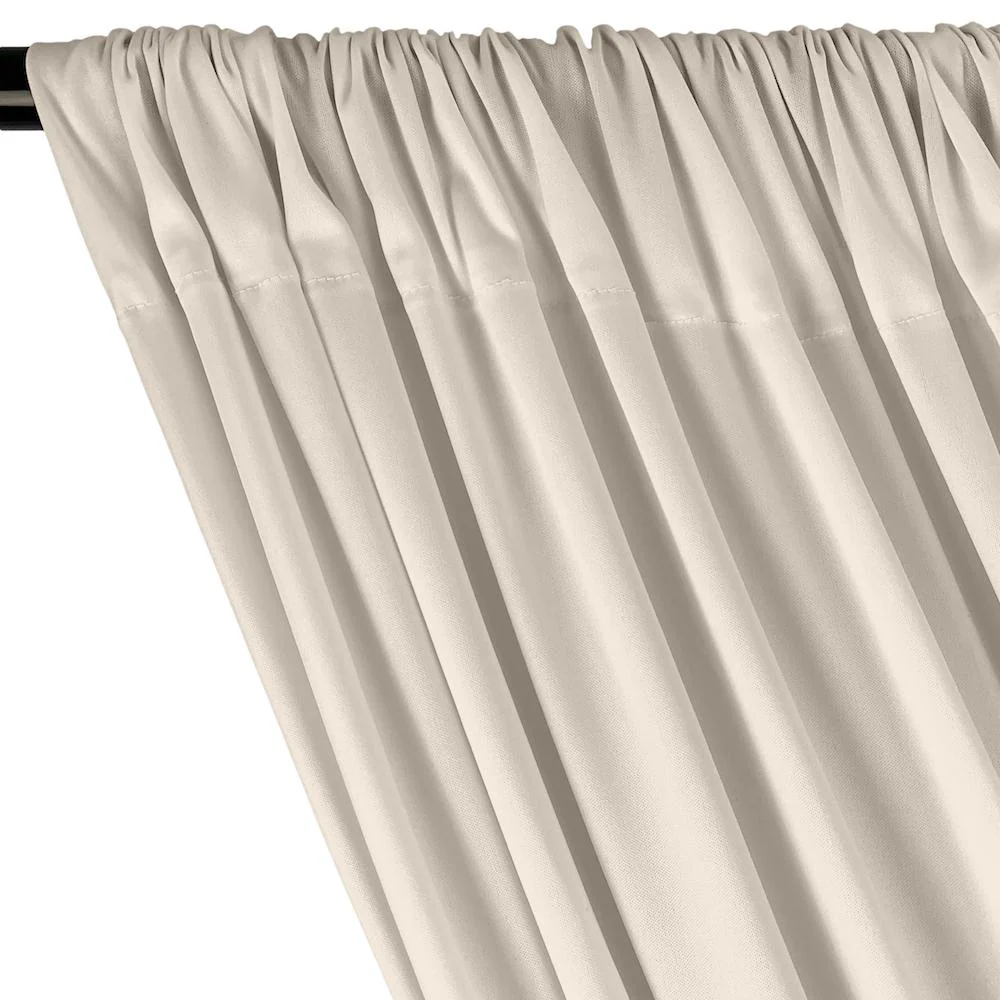 Interlock Knit Rod Pocket Curtains - Ivory - Image 2