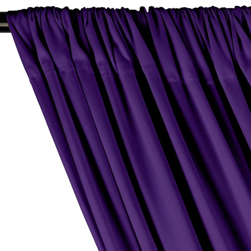 Interlock Knit Rod Pocket Curtains - Purple - Image 2