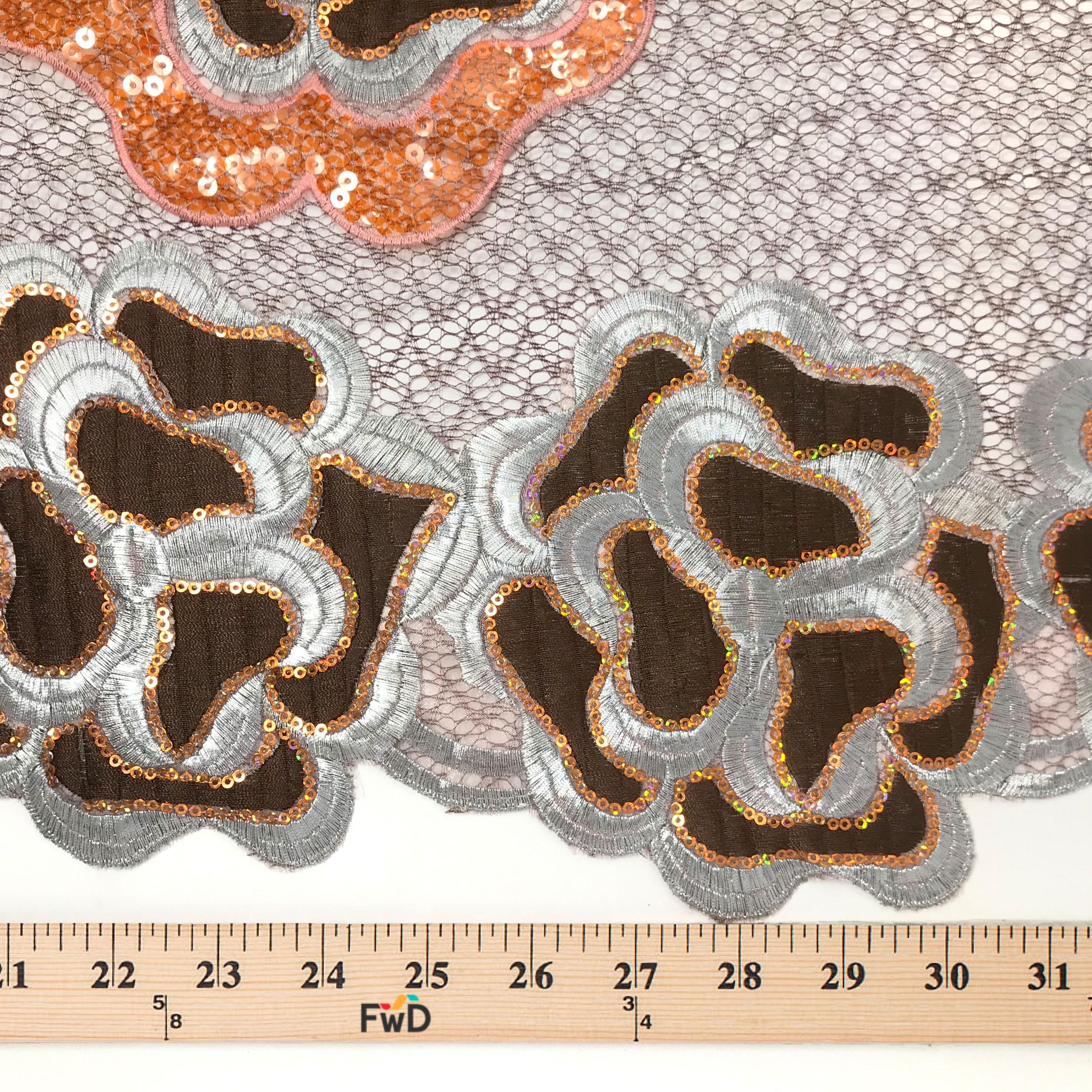 Iris Floral Patch Embroidered Chemical Lace - Image 10