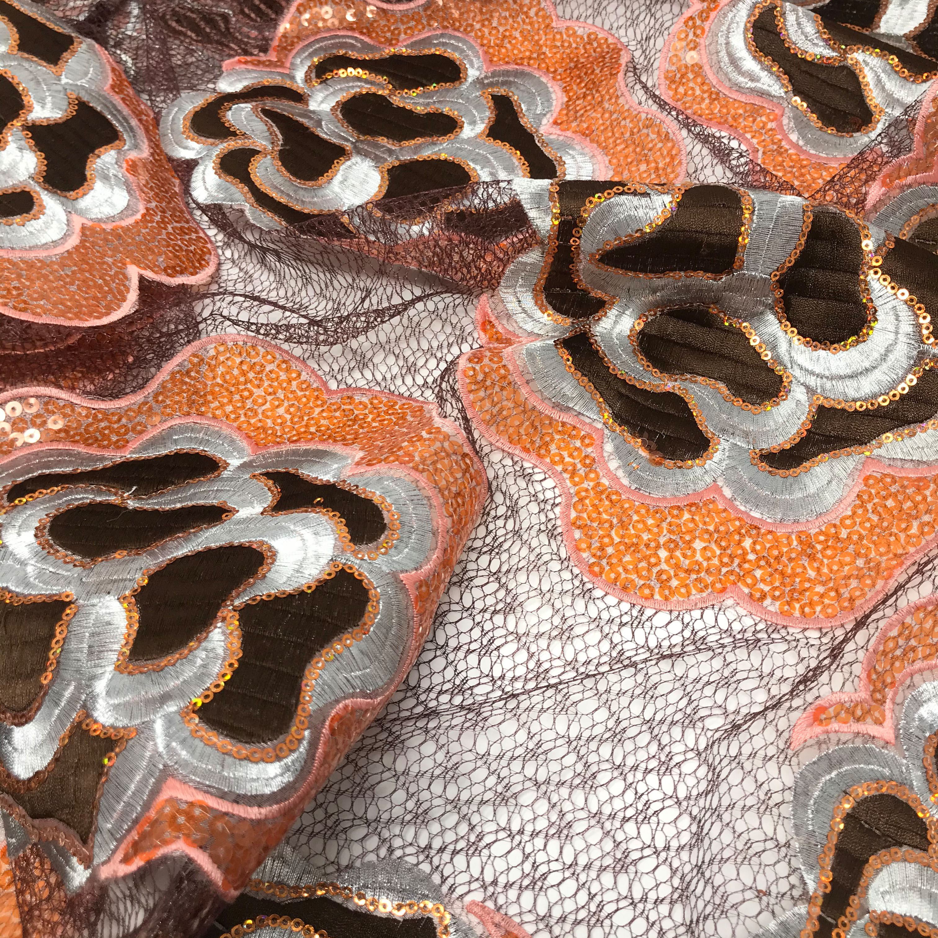 Iris Floral Patch Embroidered Chemical Lace - Image 9