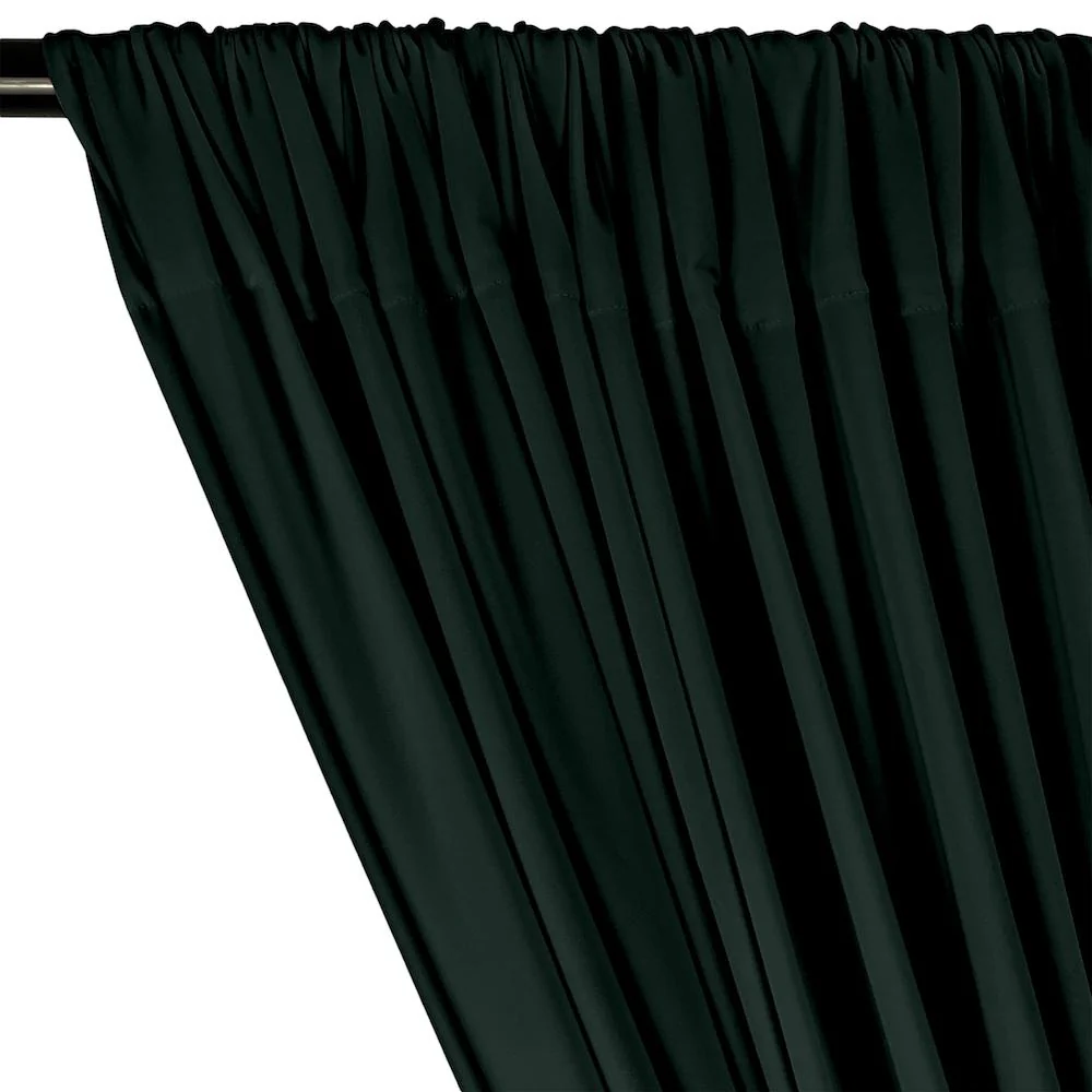 ITY Knit Stretch Jersey Rod Pocket Curtains - Hunter Green - Image 2
