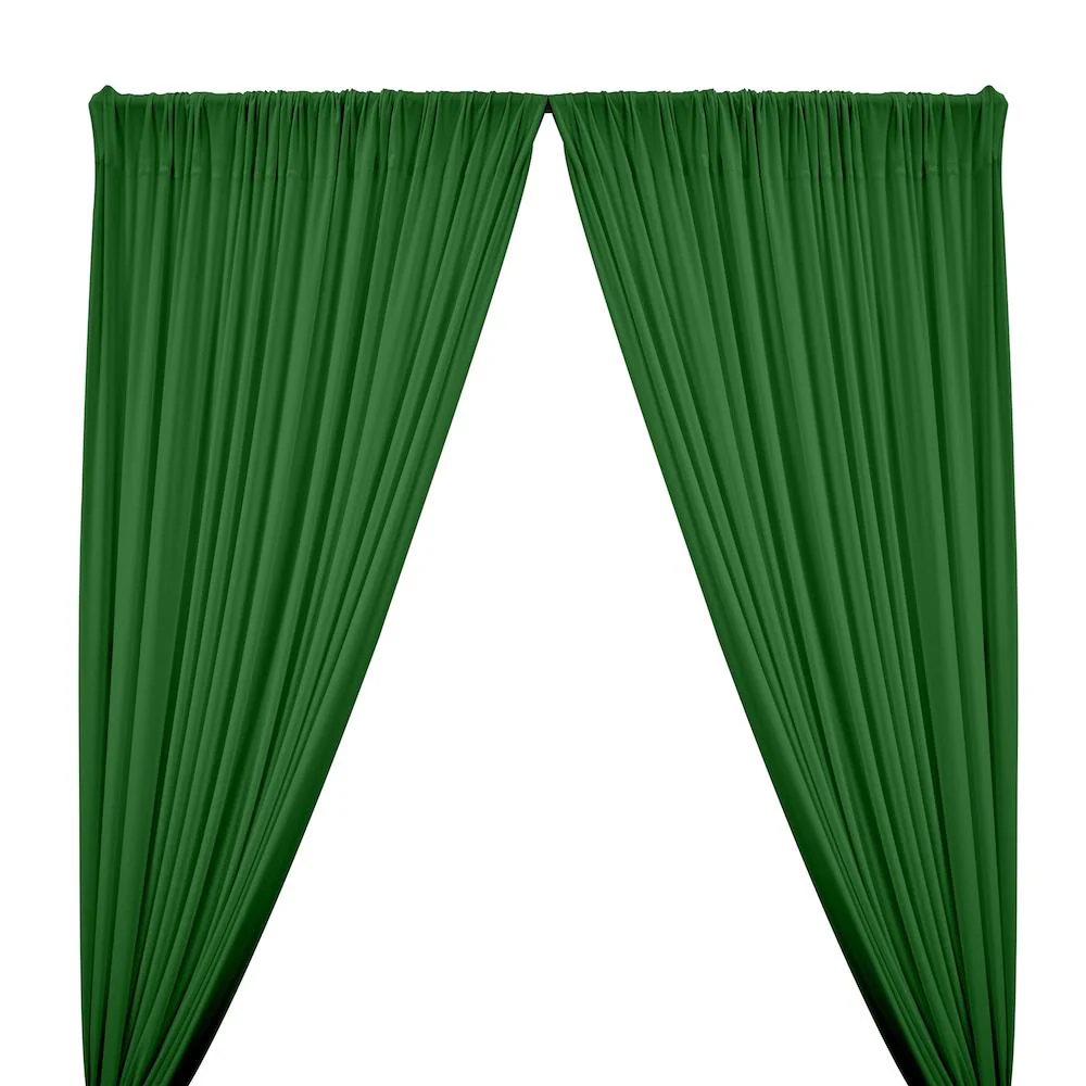 ITY Knit Stretch Jersey Rod Pocket Curtains - Kelly Green