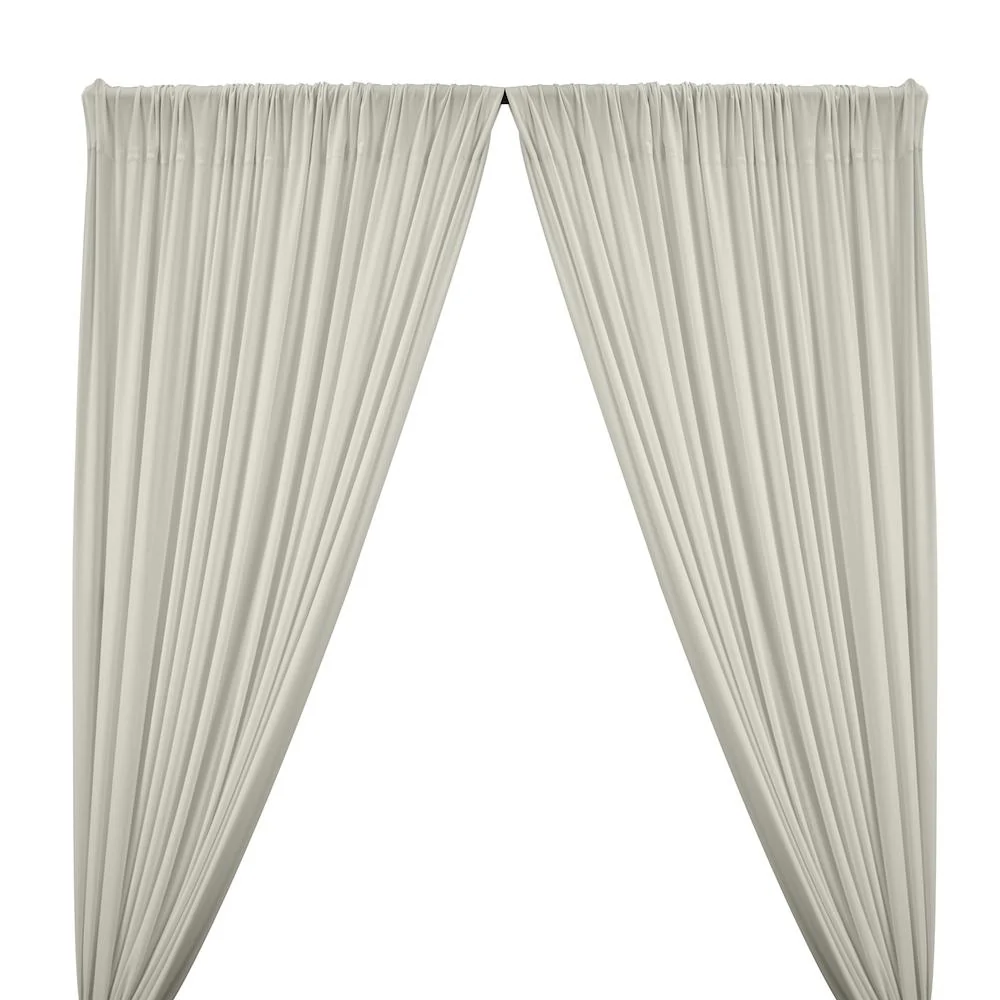 ITY Knit Stretch Jersey Rod Pocket Curtains - Off White