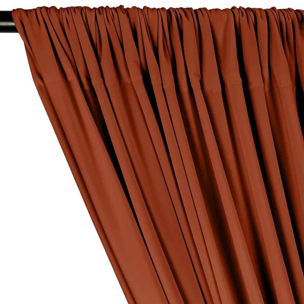 ITY Knit Stretch Jersey Rod Pocket Curtains - Rust - Image 2
