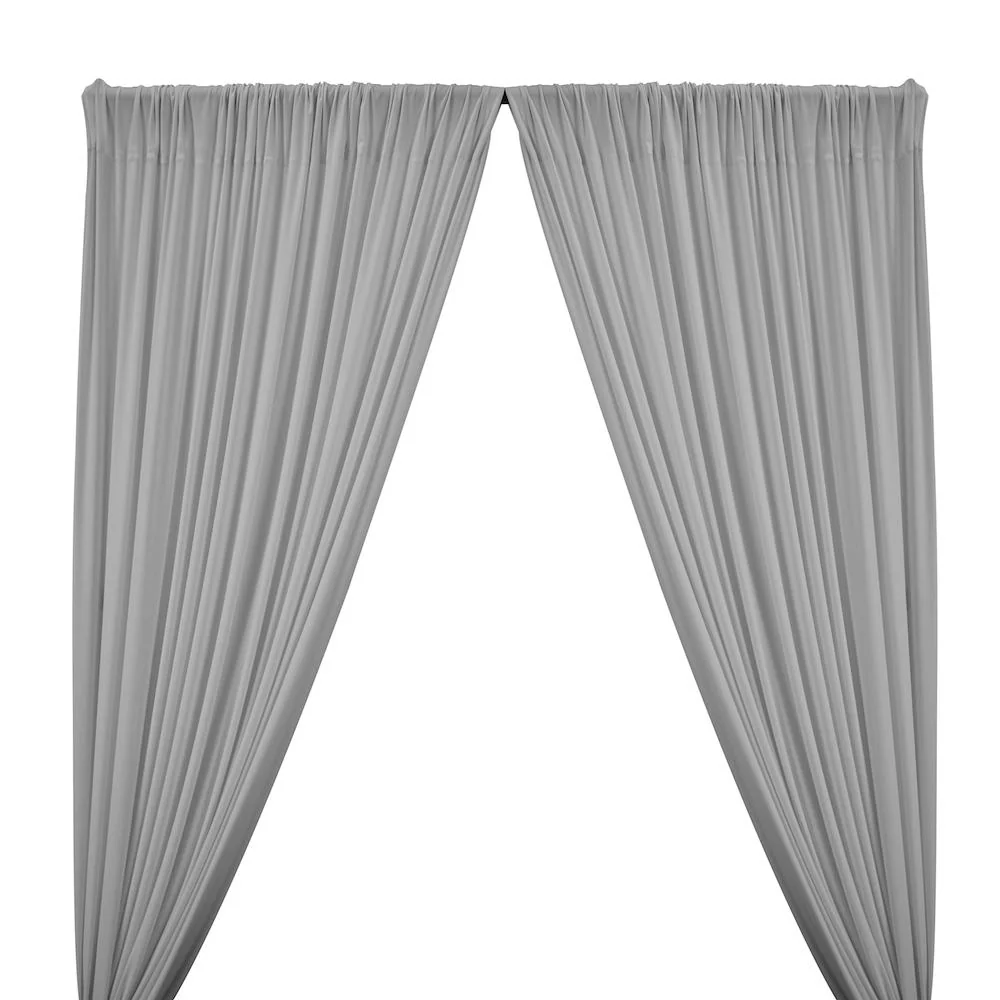 ITY Knit Stretch Jersey Rod Pocket Curtains - Silver