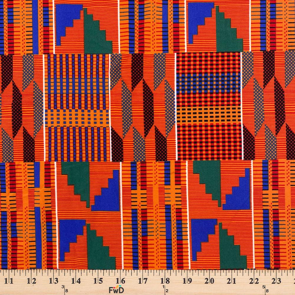 Kente African Print DTY Brushed (3-4) - Image 2