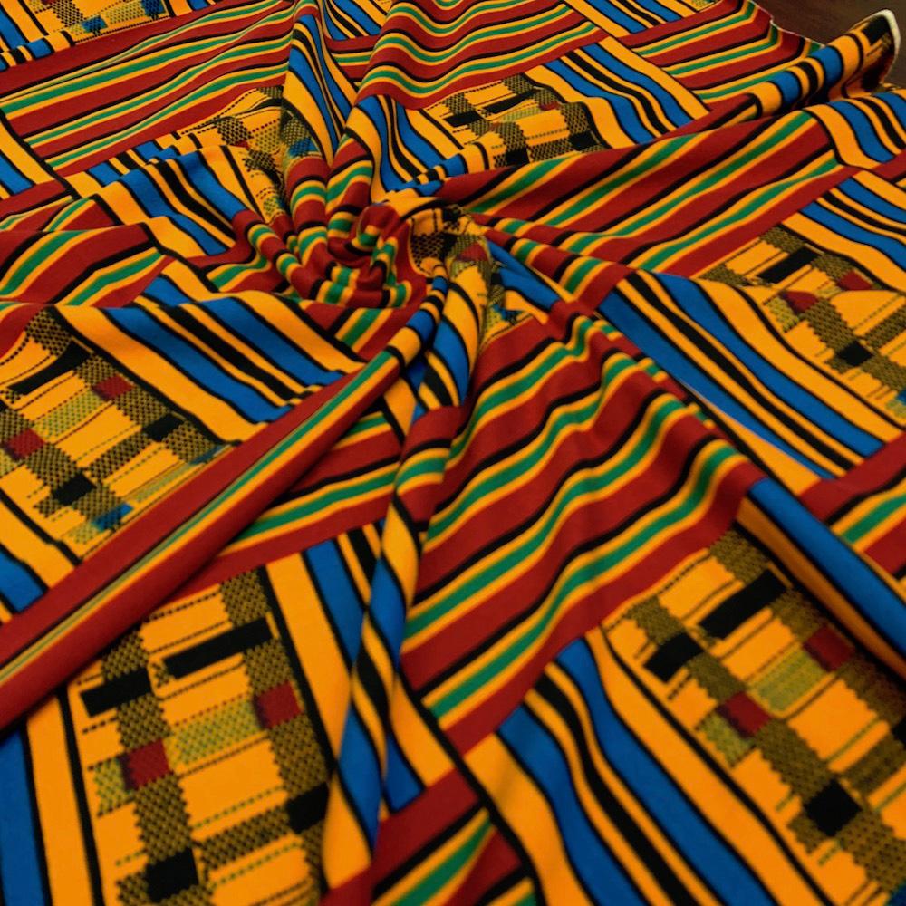 Kente African Print DTY Brushed (20-3) - Image 3