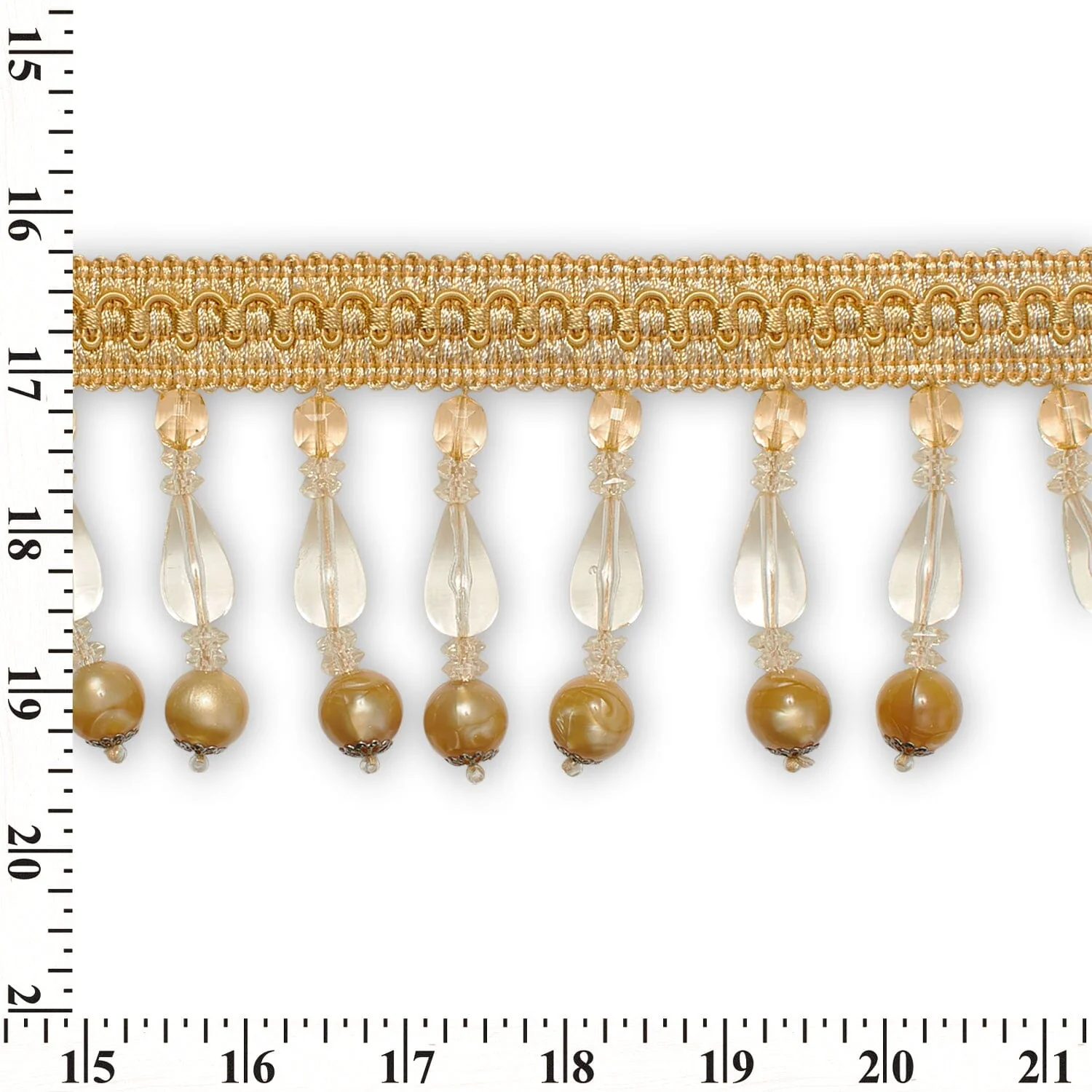 Large Teardrop Beaded Rhinestone Tassel Fringe Trim - Image 10