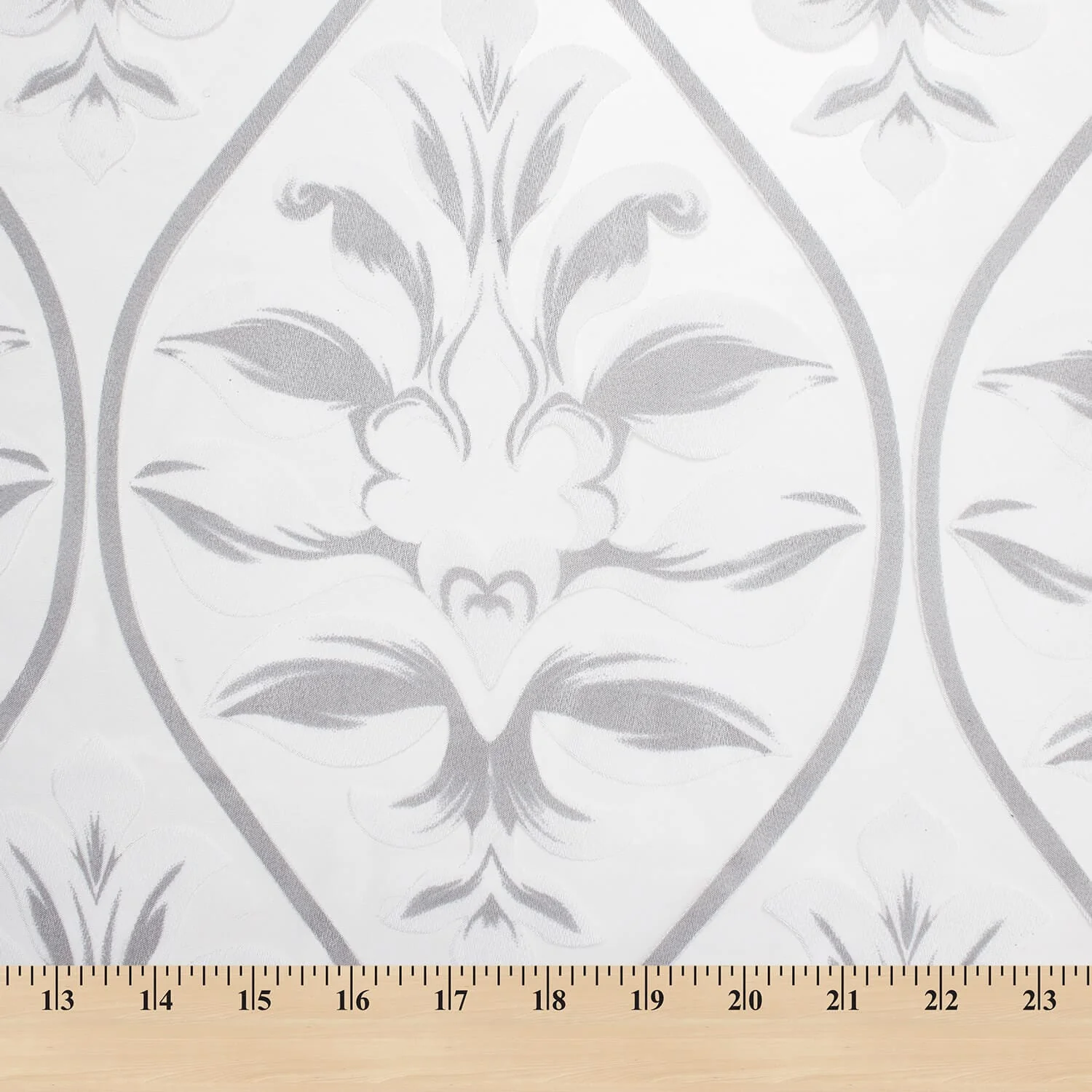 Leafy Bloom Extra Wide Burnout Polyester Rayon Damask Jacquard On Voile - Image 7