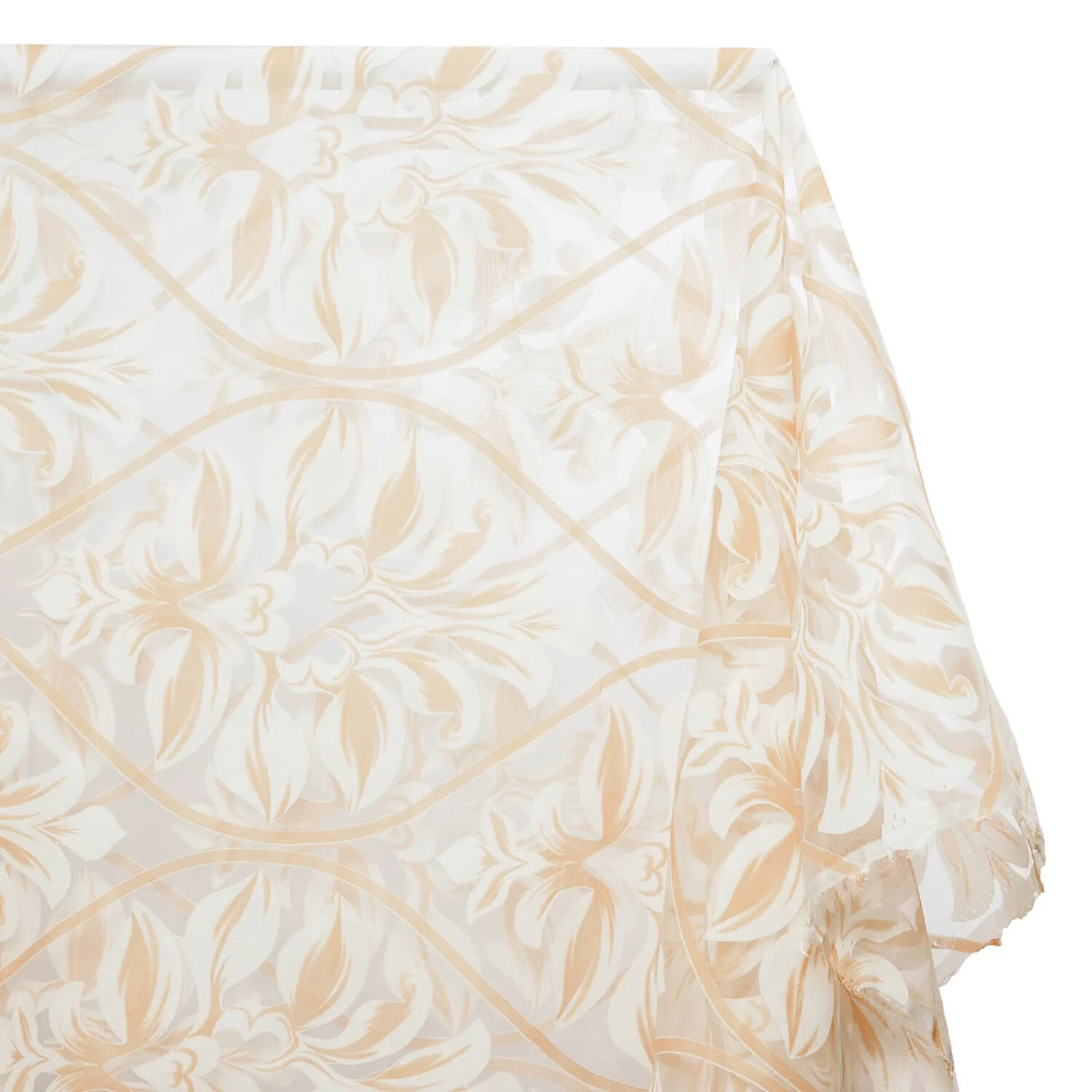 Leafy Bloom Extra Wide Burnout Polyester Rayon Damask Jacquard On Voile - Image 8