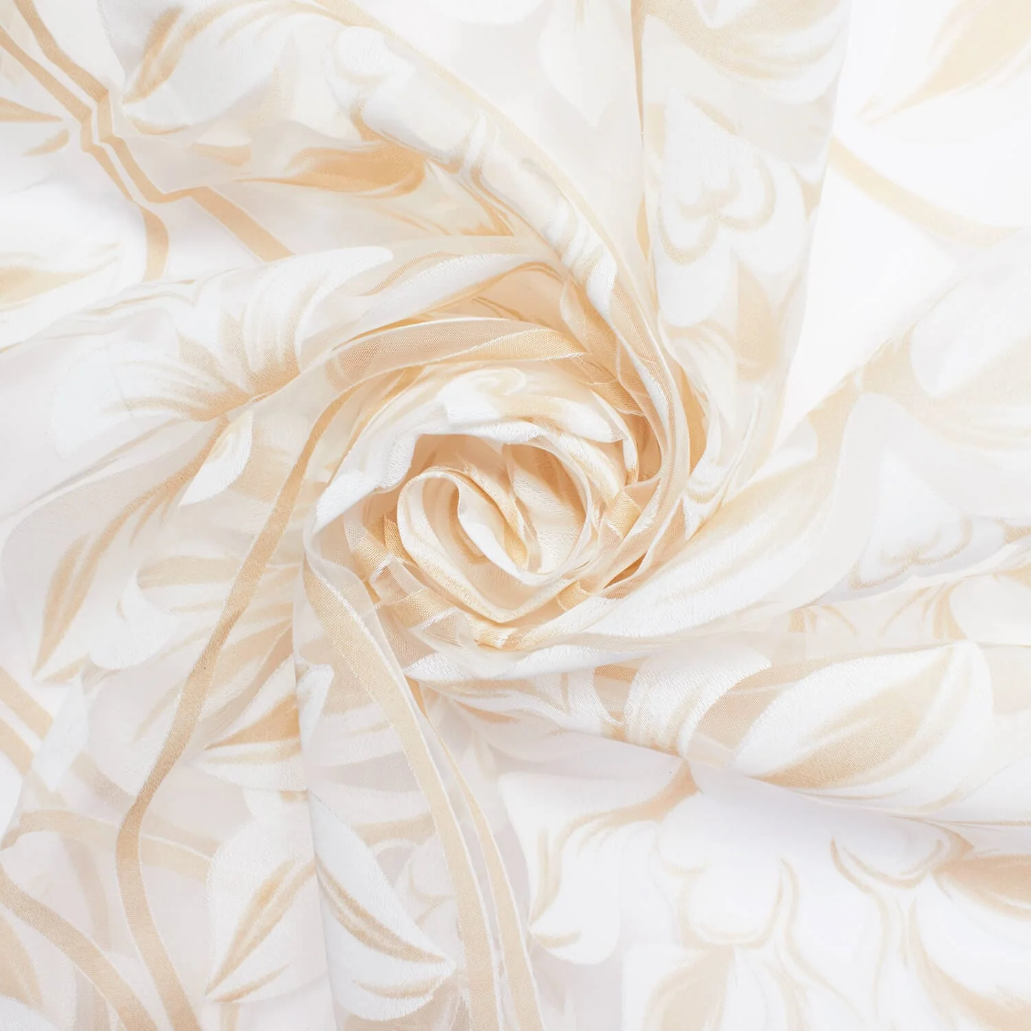 Leafy Bloom Extra Wide Burnout Polyester Rayon Damask Jacquard On Voile - Image 9