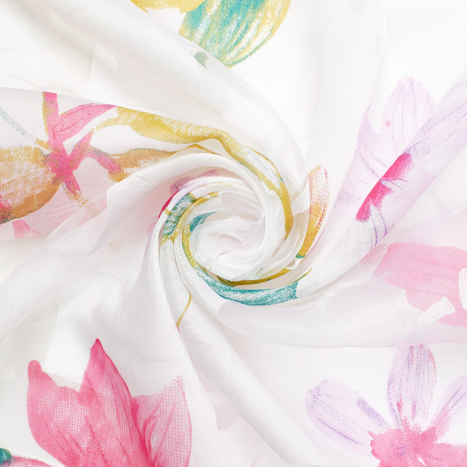 Leafy Flower Extra Wide Burnout Polyester Rayon Jacquard On Voile - Image 6