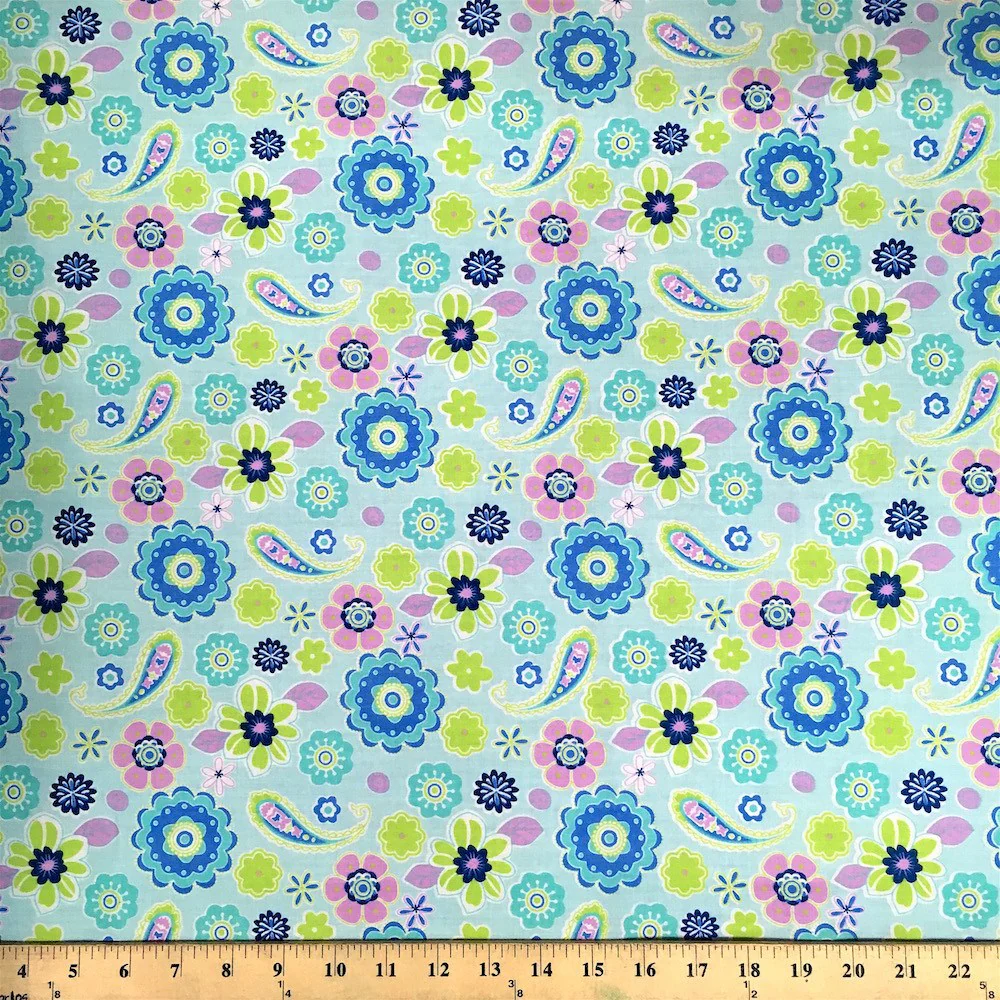 Lenox Blue Print Broadcloth