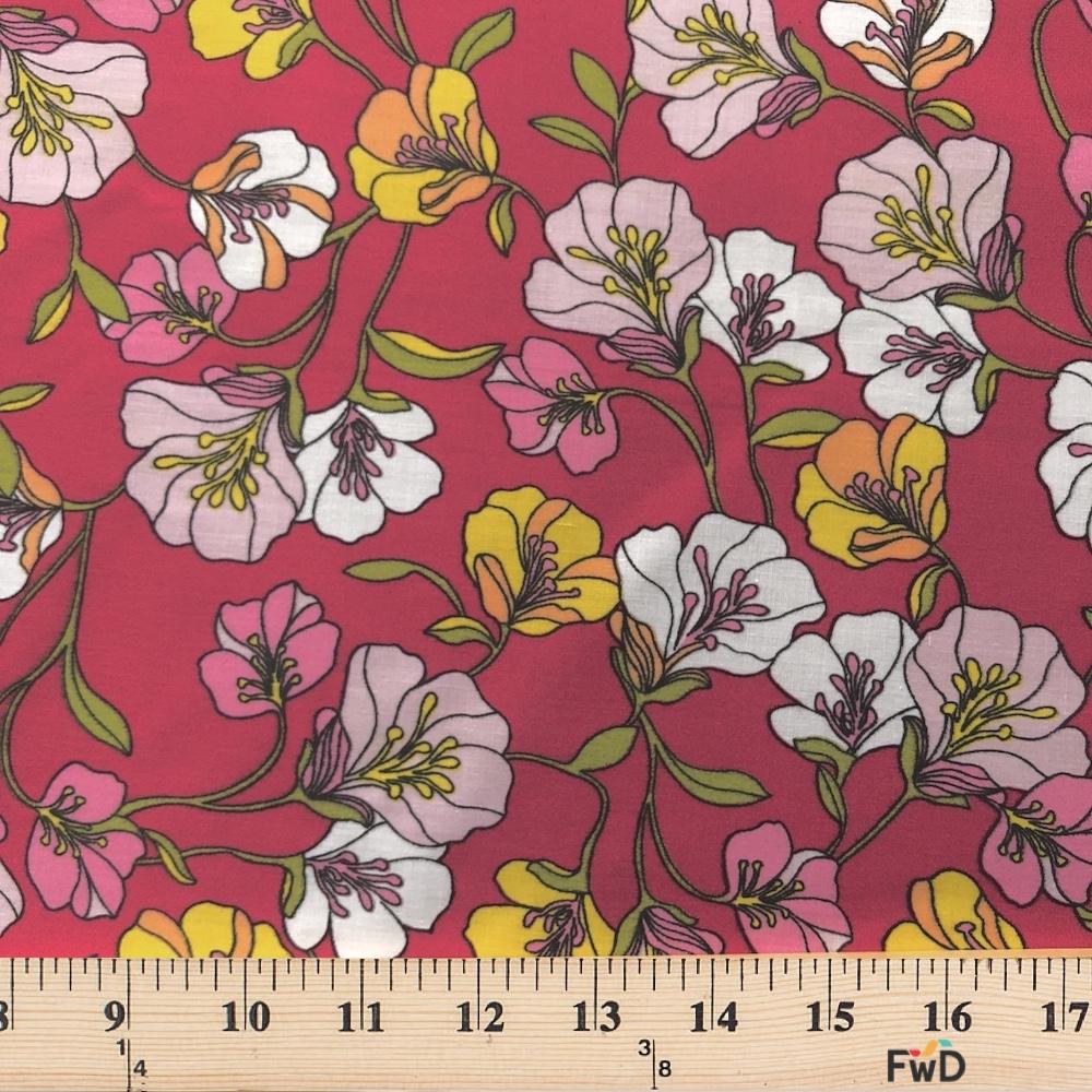 Madeline Fuchsia Print Broadcloth - Image 2