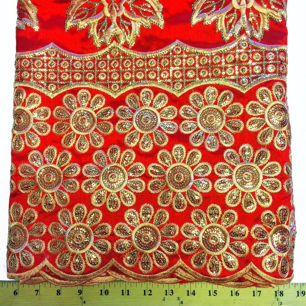 Majestic African George Taffeta - Red - Image 3