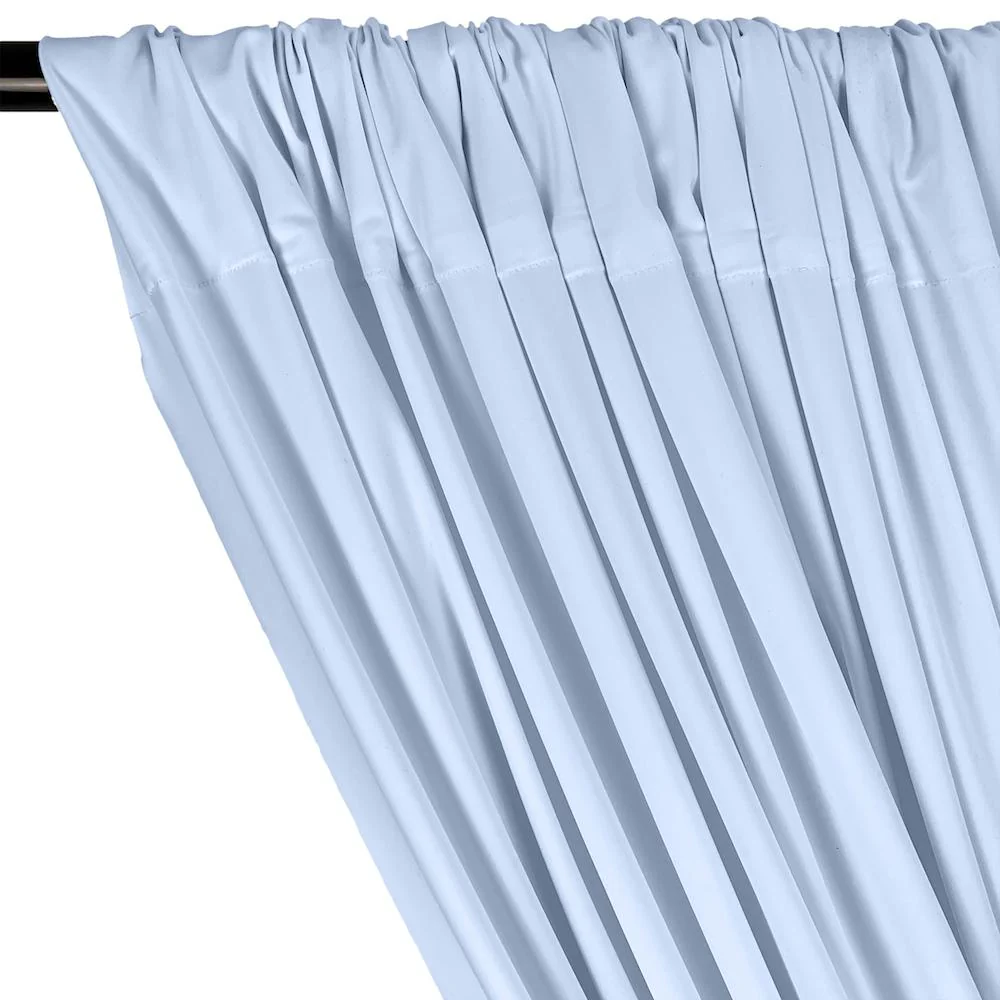 Matte Milliskin Rod Pocket Curtains - Light Blue - Image 2