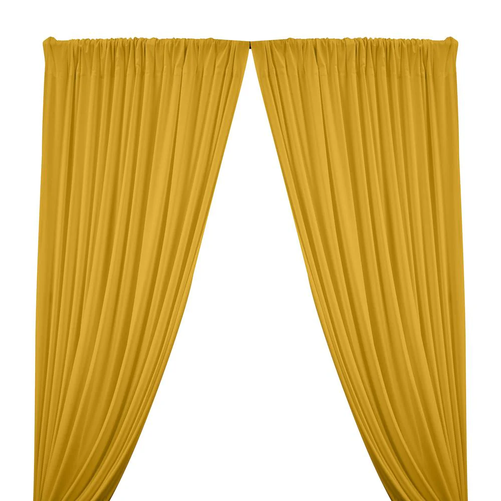 Matte Milliskin Rod Pocket Curtains - Sunflower Yellow