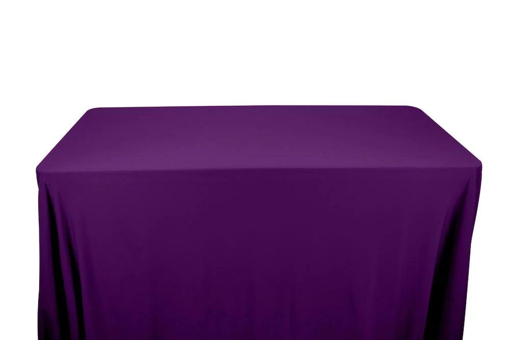 Matte Milliskin Tricot Banquet Rectangular Table Covers - 6 Feet - Image 20