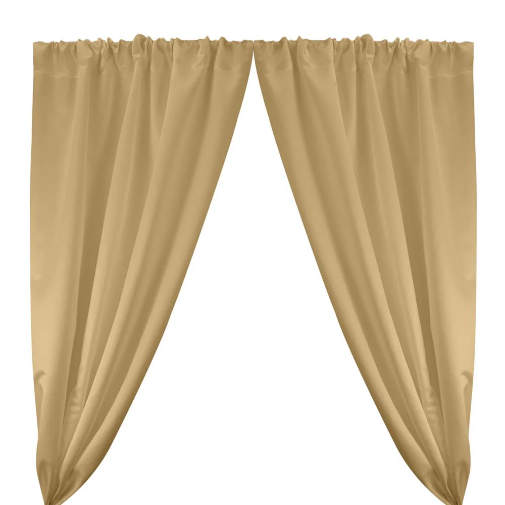 Matte Satin (Peau de Soie) Rod Pocket Curtains - Champagne