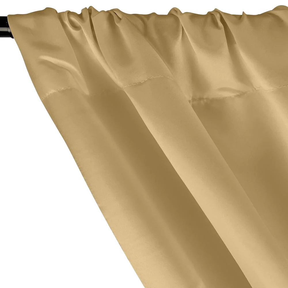 Matte Satin (Peau de Soie) Rod Pocket Curtains - Champagne - Image 2