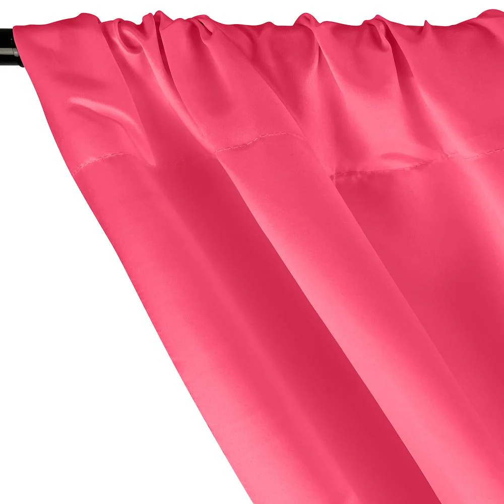 Matte Satin (Peau de Soie) Rod Pocket Curtains - Fuchsia - Image 2