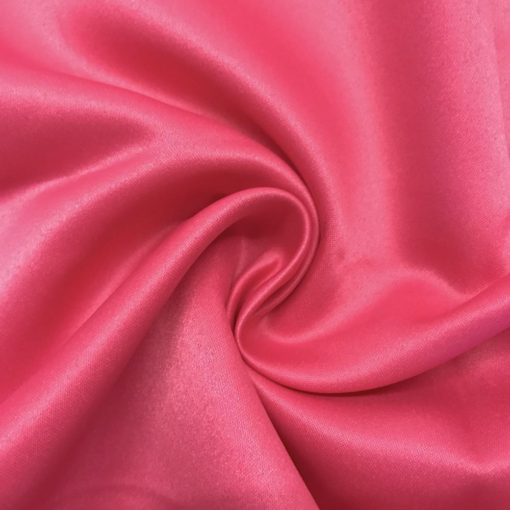 Matte Satin (Peau de Soie) Rod Pocket Curtains - Fuchsia - Image 3