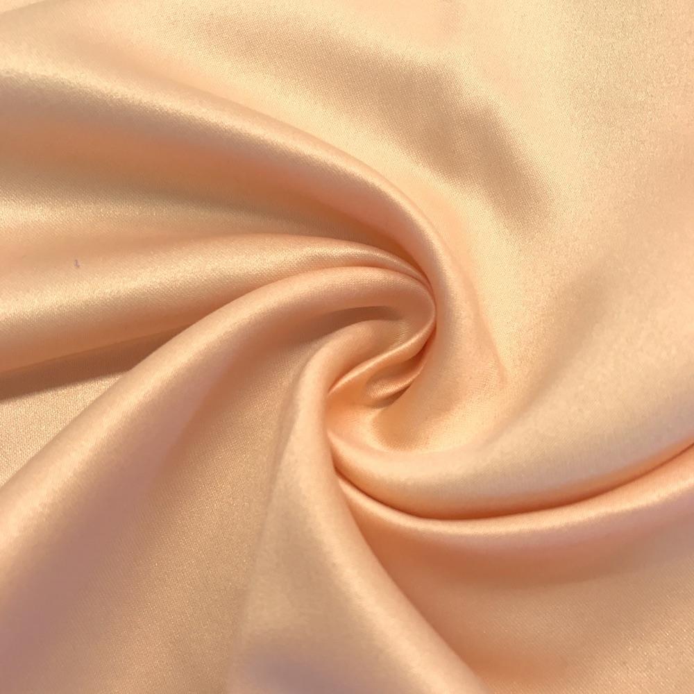 Matte Satin (Peau de Soie) Rod Pocket Curtains - Peach - Image 3