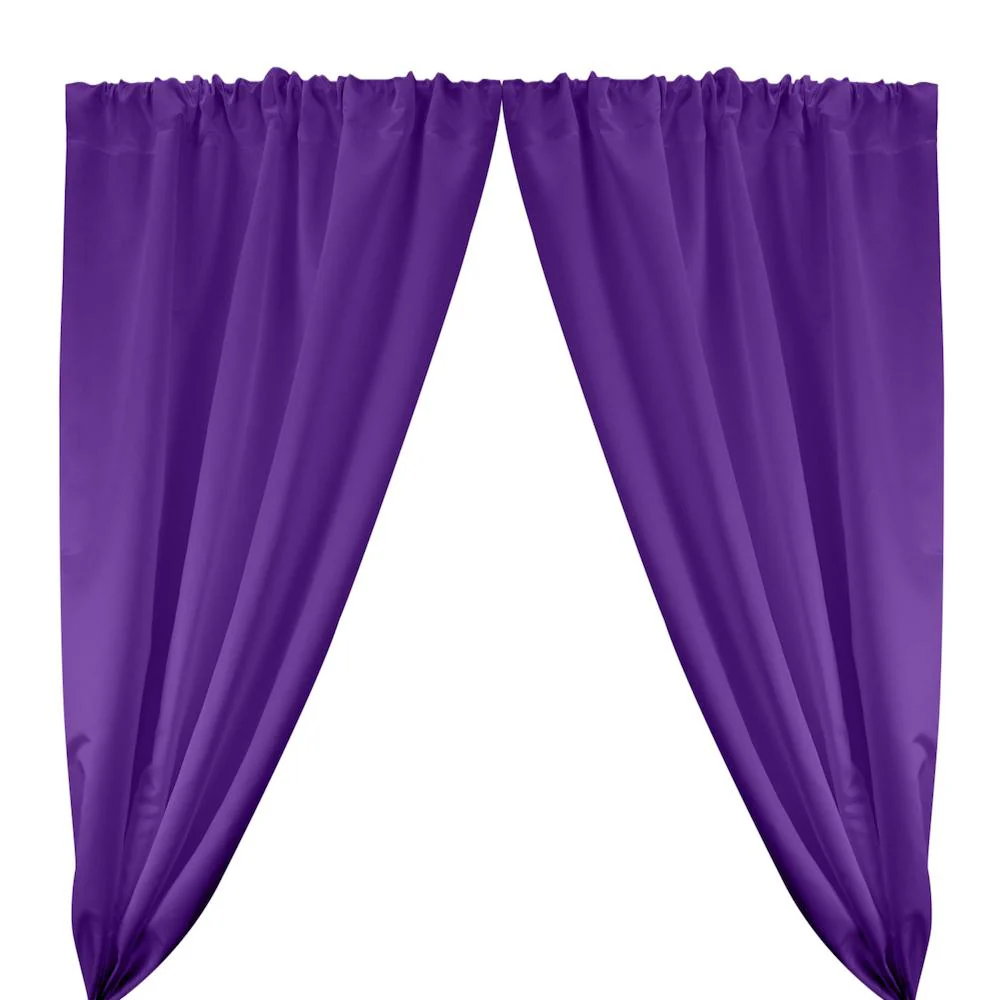 Matte Satin (Peau de Soie) Rod Pocket Curtains - Purple