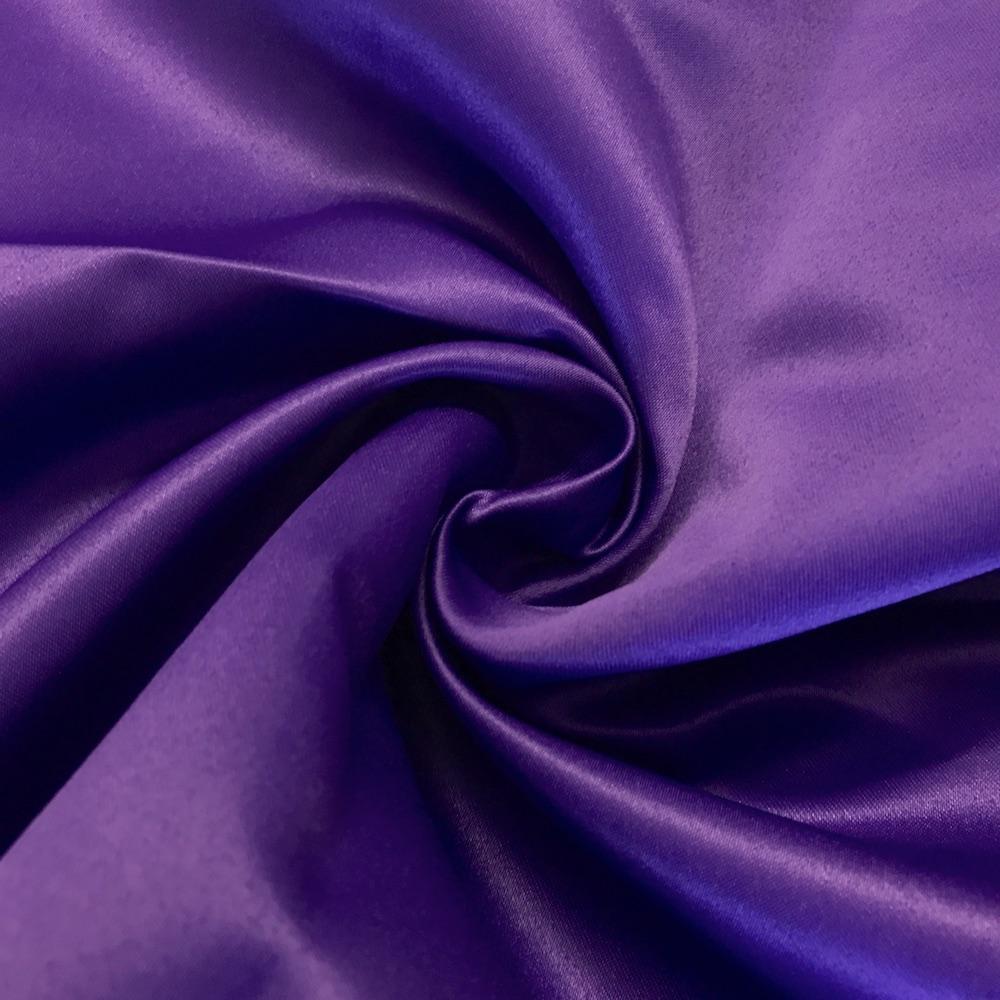Matte Satin (Peau de Soie) Rod Pocket Curtains - Purple - Image 3