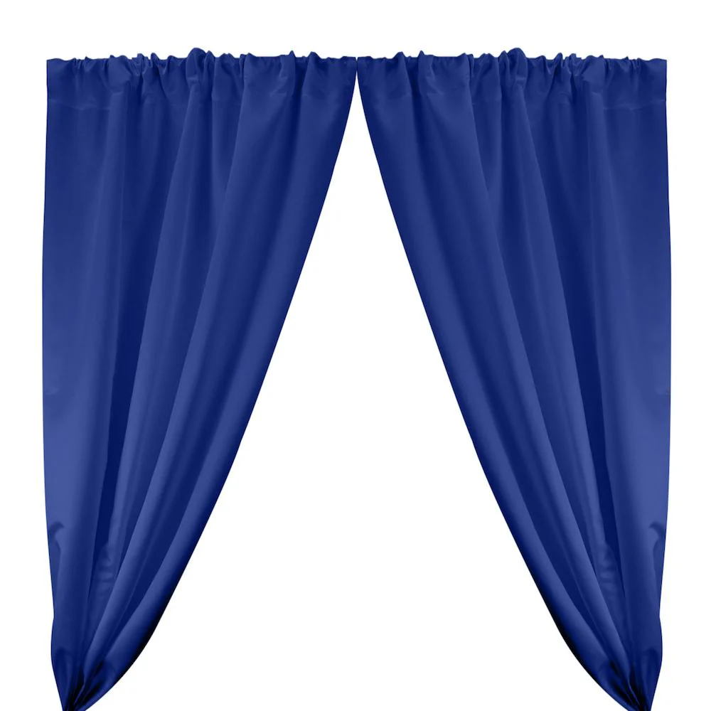Matte Satin (Peau de Soie) Rod Pocket Curtains - Royal Blue
