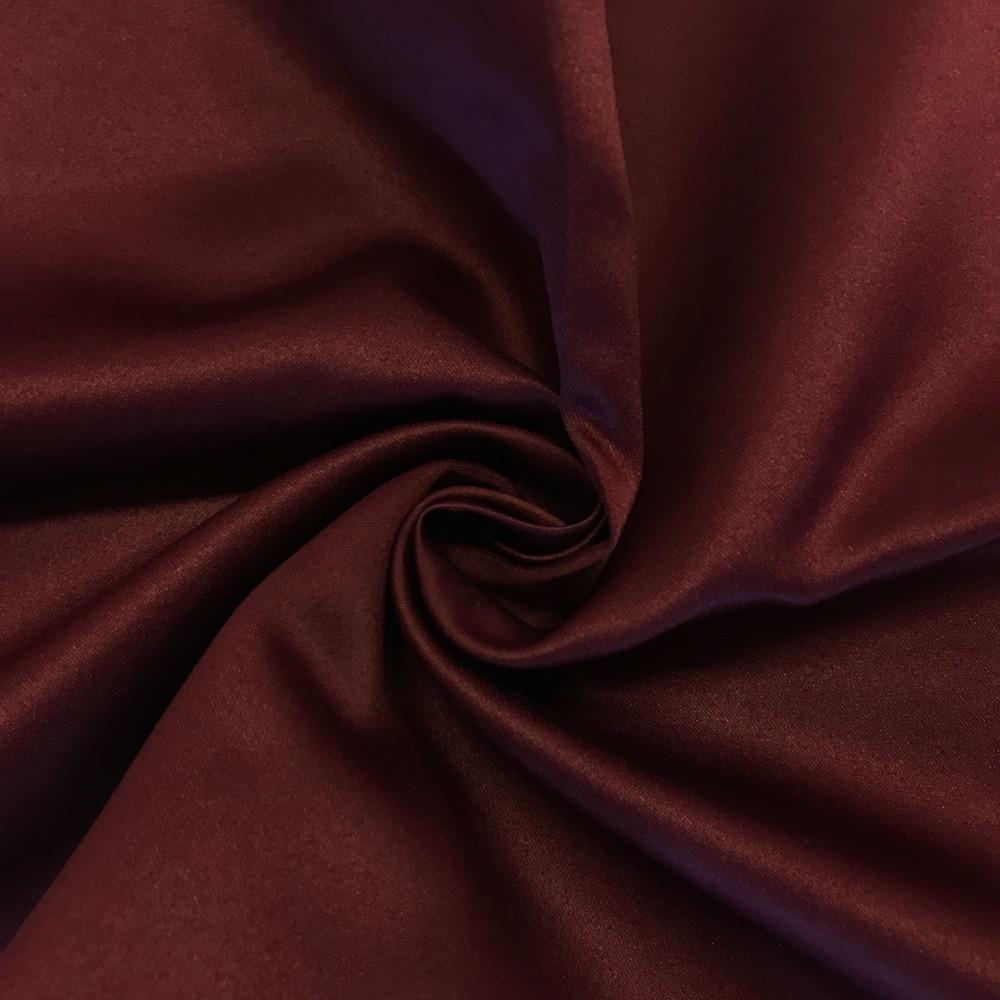 Matte Satin (Peau de Soie) Rod Pocket Curtains - Wine - Image 3