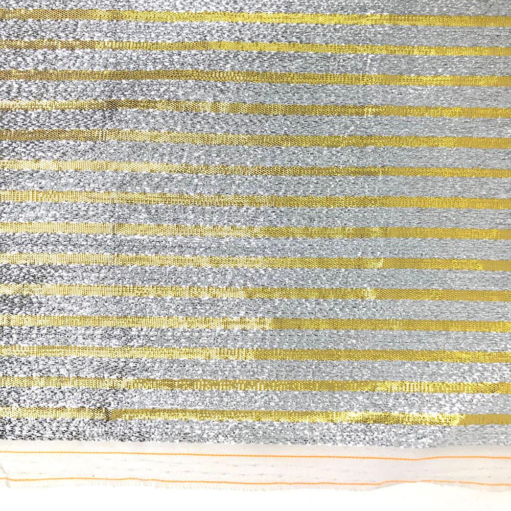 Metallic Foil Striped Brocade (56 Inch) - Image 3