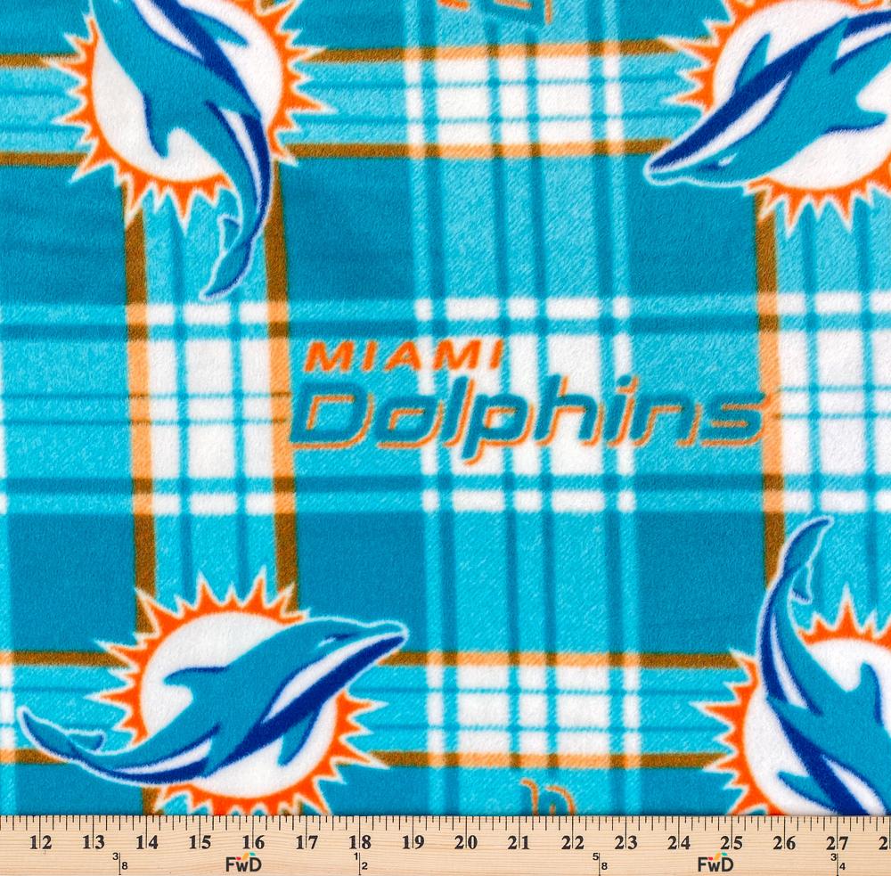 Miami Dolphins NFL Fleece Fabric - Image 3