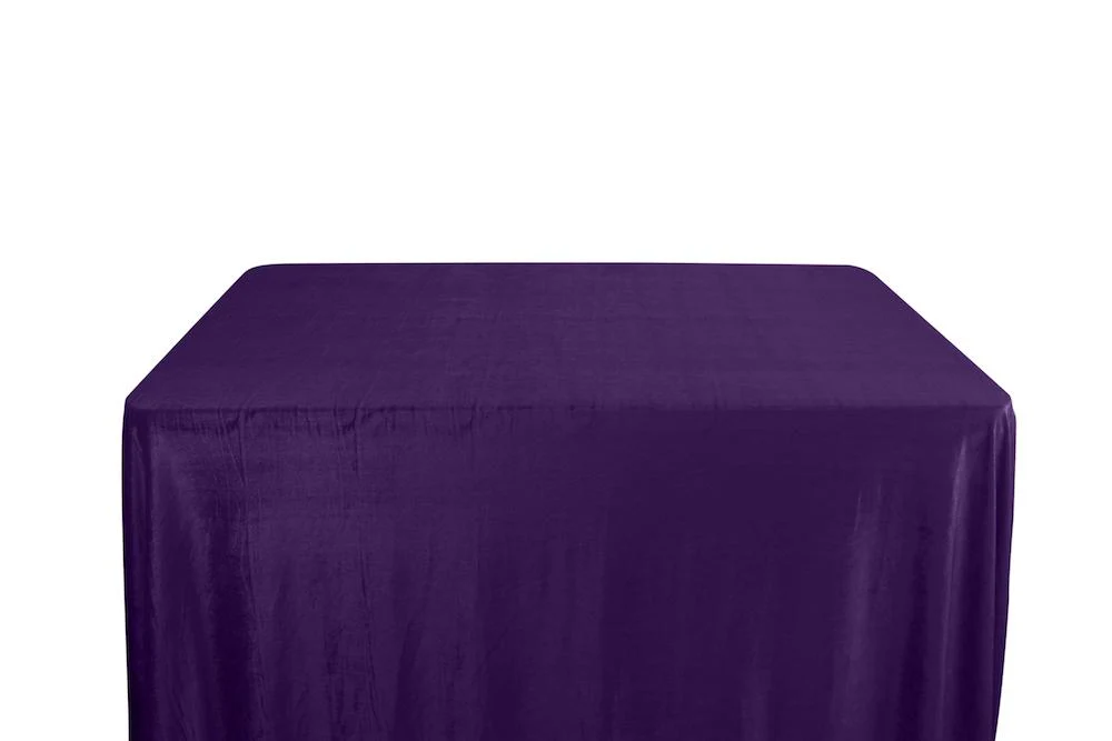 Micro Velvet Banquet Rectangular Table Covers - 8 Feet - Image 13