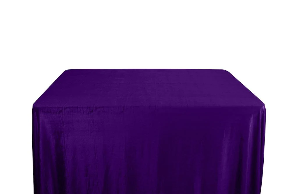 Micro Velvet Banquet Rectangular Table Covers - 8 Feet - Image 6