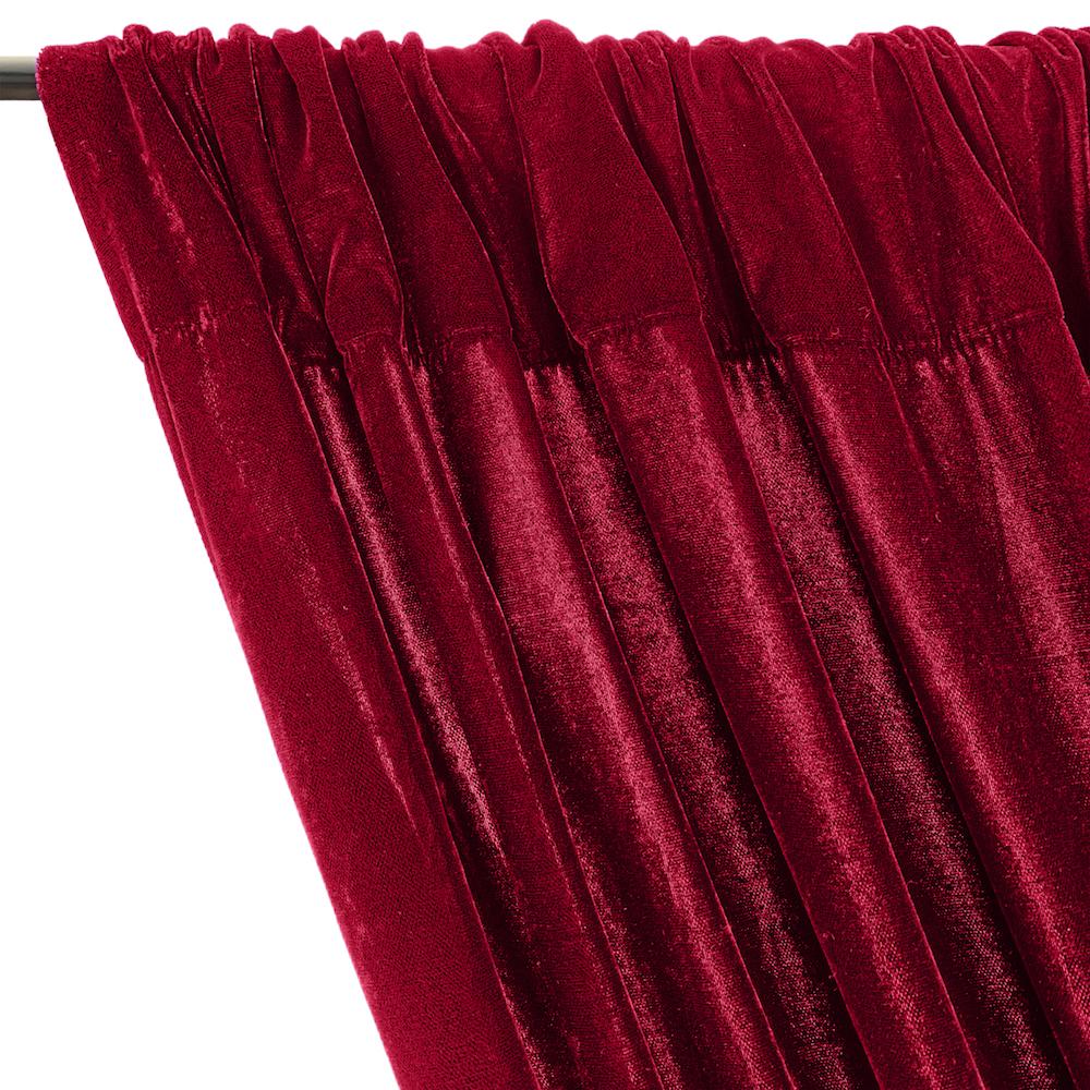 Micro Velvet Rod Pocket Curtains - Fuchsia - Image 2