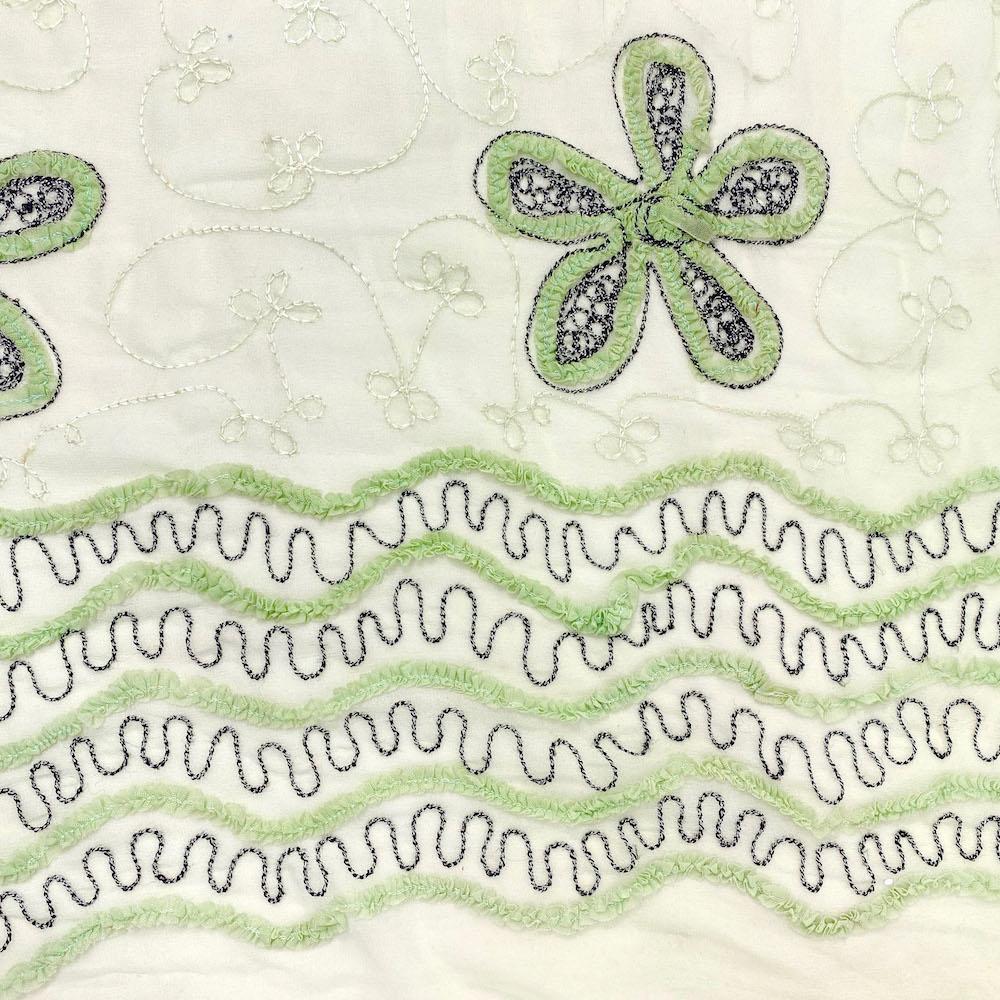Floral Embroidery on Georgette
