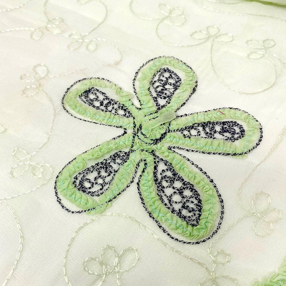 Floral Embroidery on Georgette - Image 2