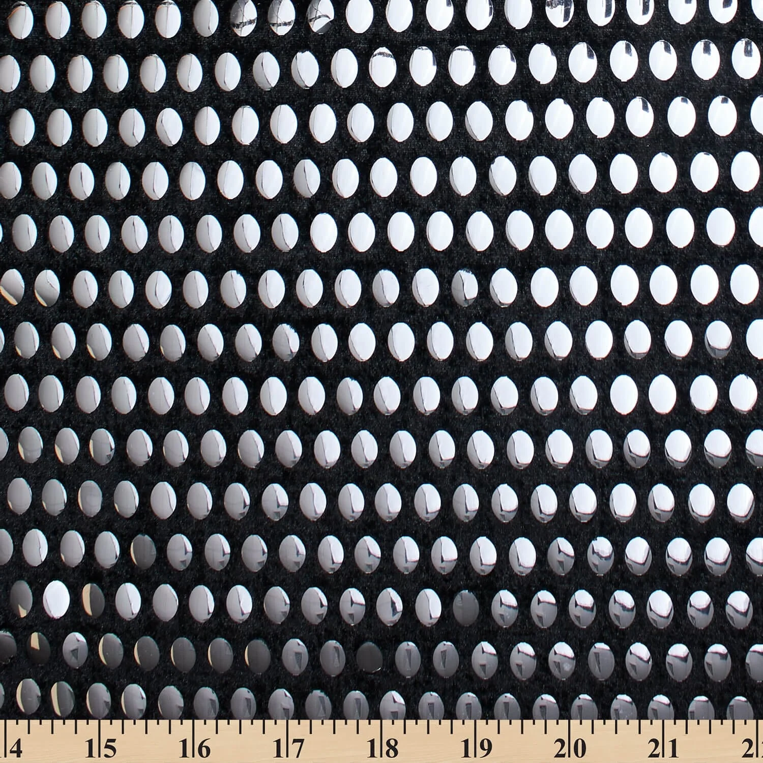Mirror Oval Sequins on Velour - Image 3