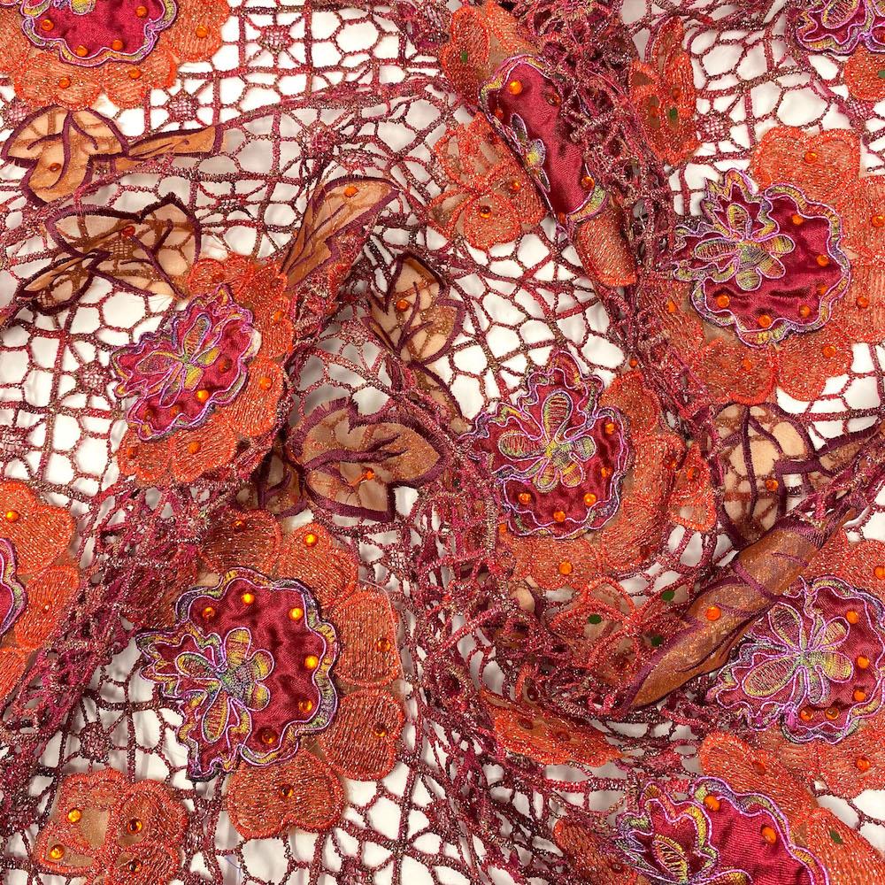 Multi-Color Floral Heart Sprout Chemical Lace - Image 2