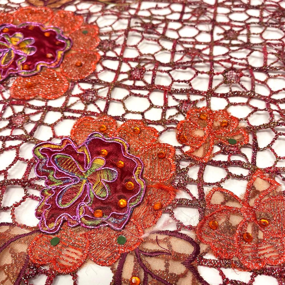 Multi-Color Floral Heart Sprout Chemical Lace - Image 3