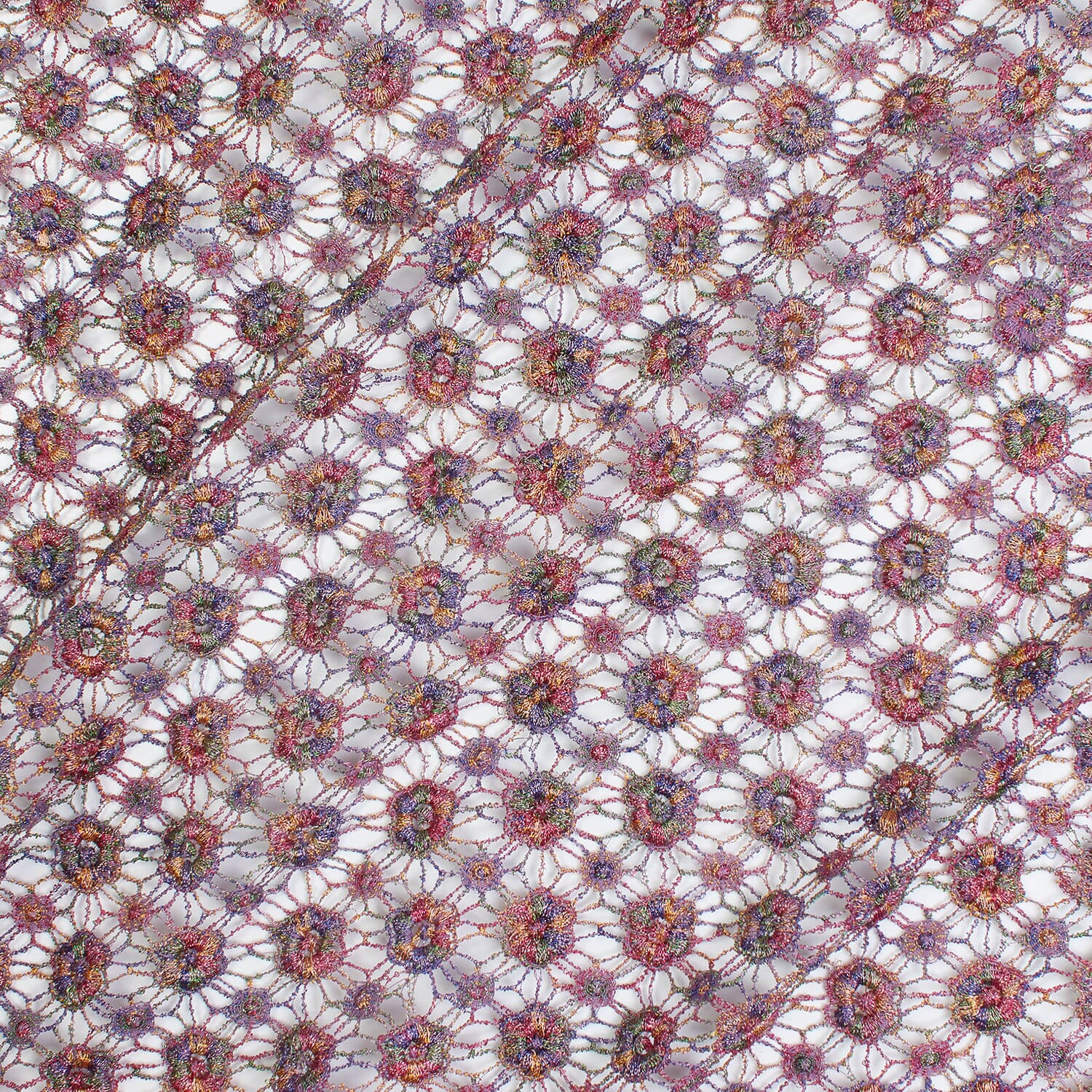 Multi-Color Metallic Yarn Chemical Lace - Image 2