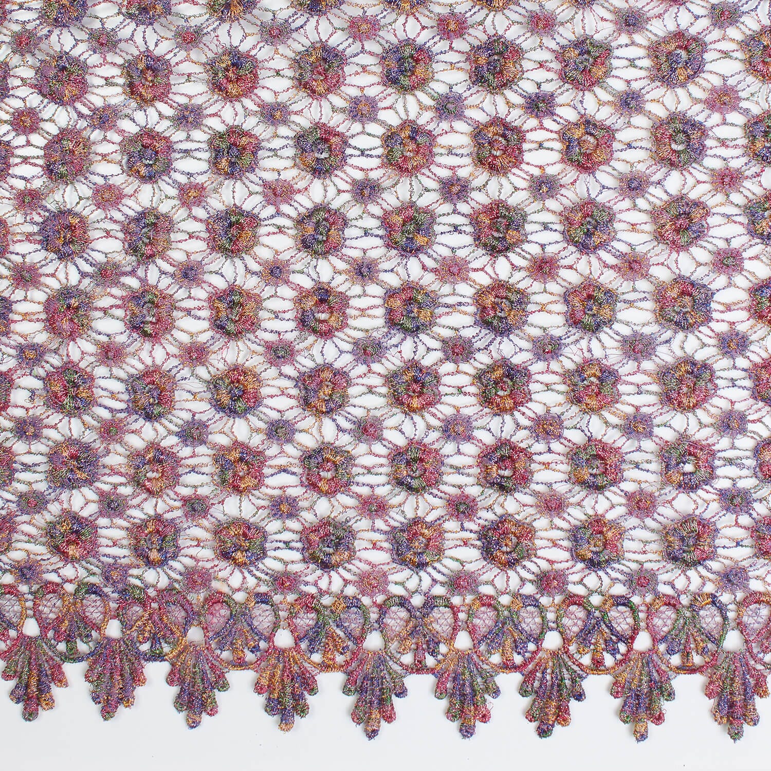 Multi-Color Metallic Yarn Chemical Lace - Image 3