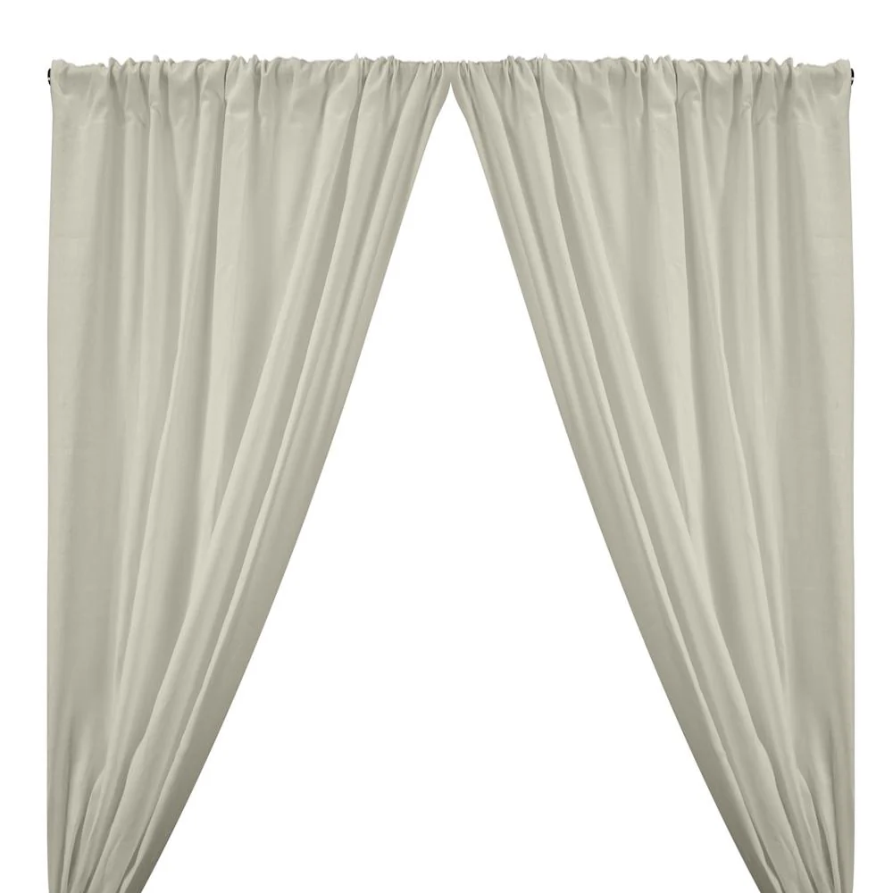 Natural Linen Rod Pocket Curtains - Off White