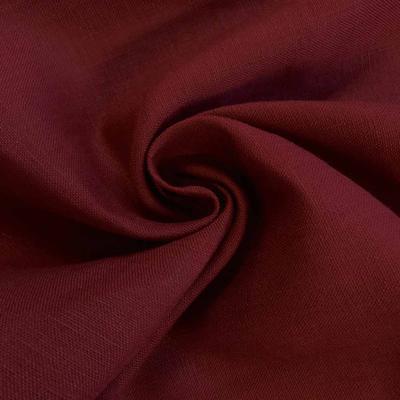 Natural Linen Rod Pocket Curtains - Wine - Image 3
