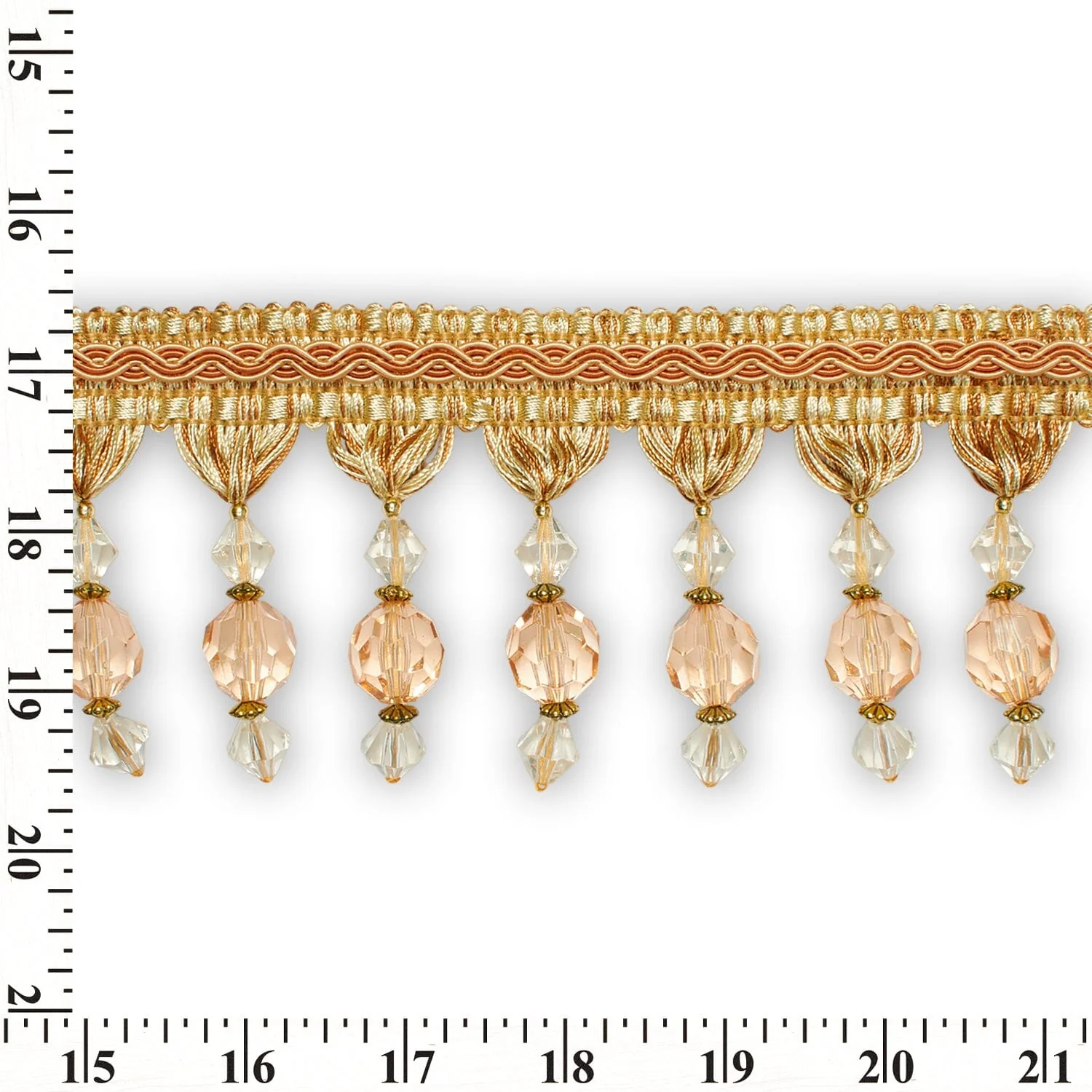 Ornamental Beaded Rhinestone Tassel Fringe Trim - Image 10