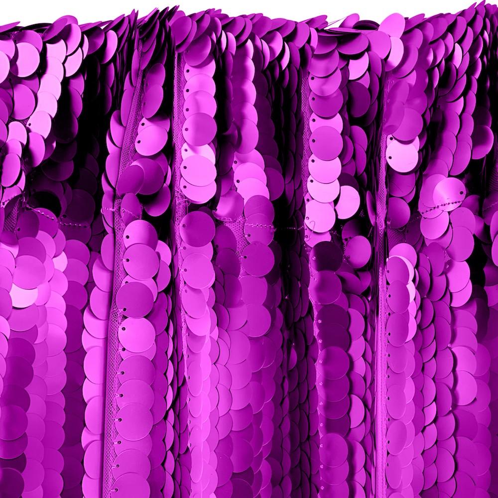 Paillette Circle Sequins Rod Pocket Curtains - Purple - Image 3