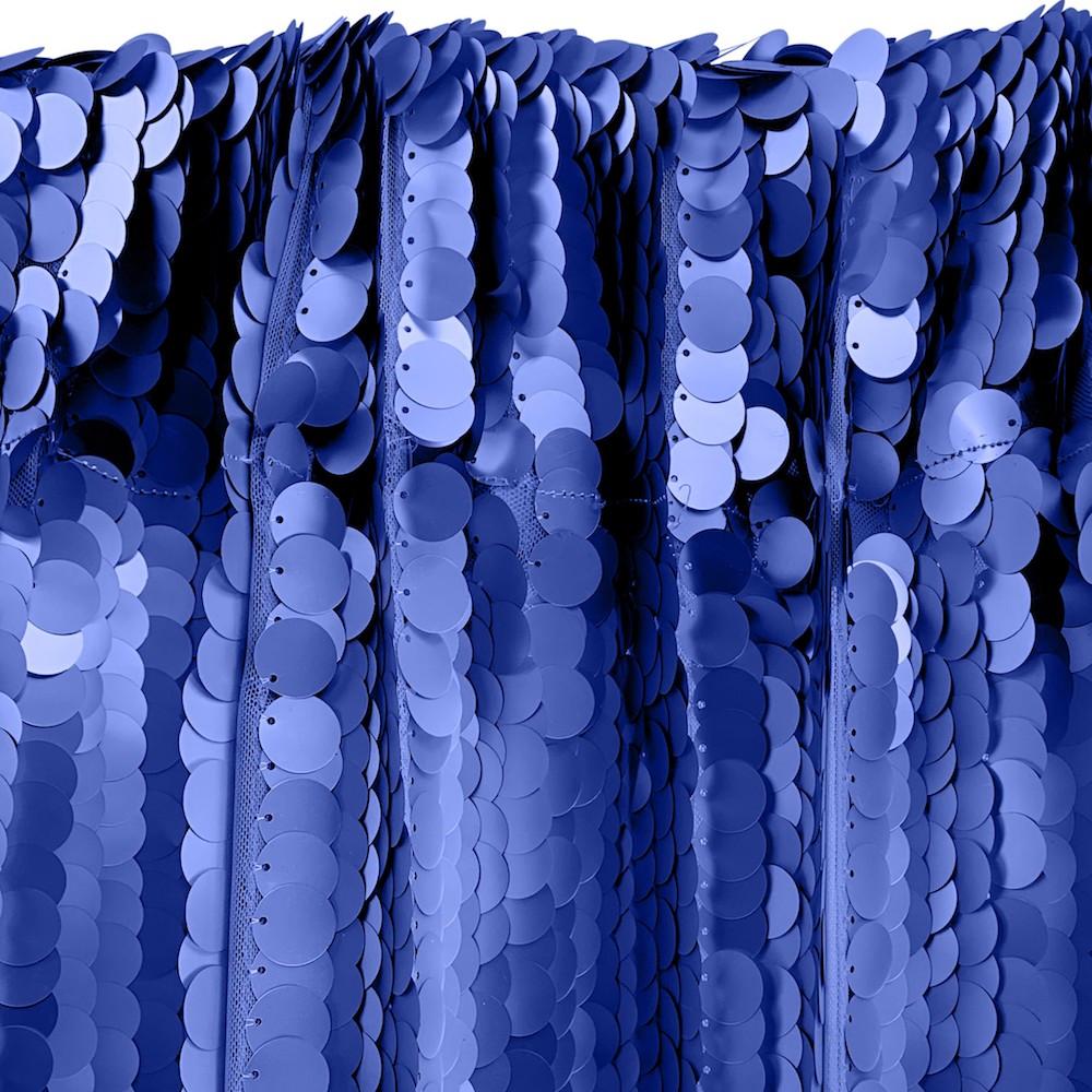 Paillette Circle Sequins Rod Pocket Curtains - Royal Blue - Image 3