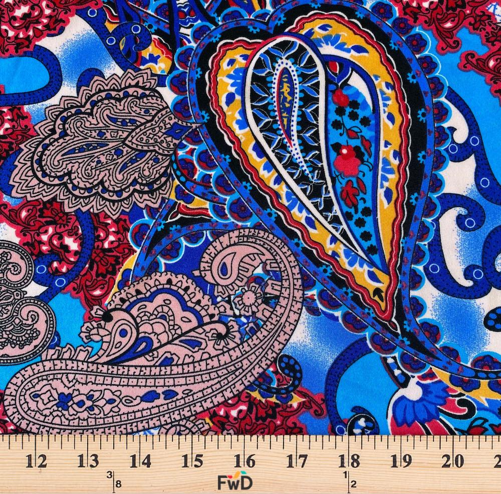 Paisley Maize Printed ITY (10-3) - Image 3